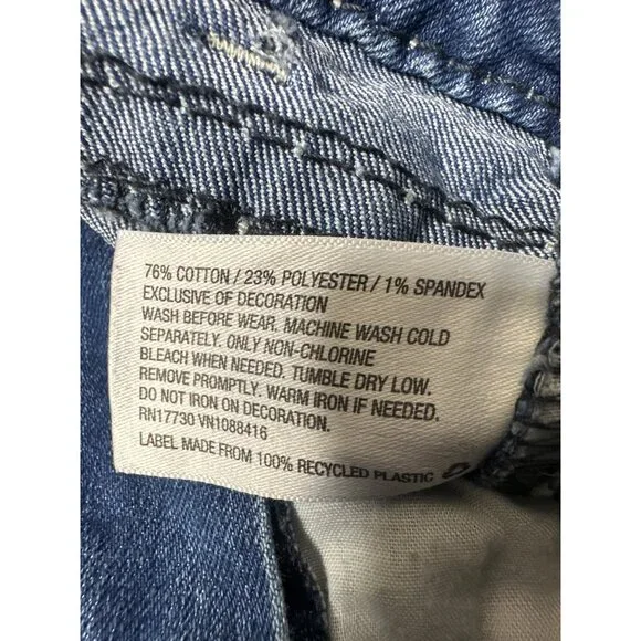 Xhilaration Girls Embellished Denim Blue Jeans Size 12 Blue Cotton Blend - Picture 5 of 7